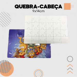 Quebra-Cabeça - 9x14cm Sem Informação 9x14cm Impressão somente frente colorida - 4x0 Sem Revestimento Sem Acabamento 